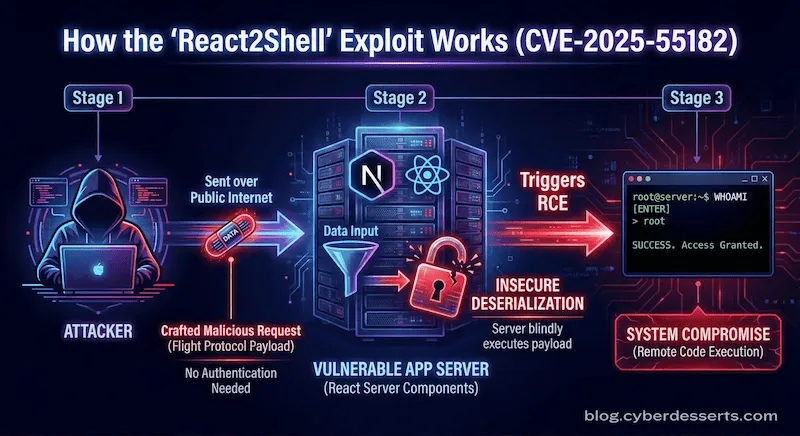 React4Shell Vulnerability CVE-2025-55182 in React and Next.js